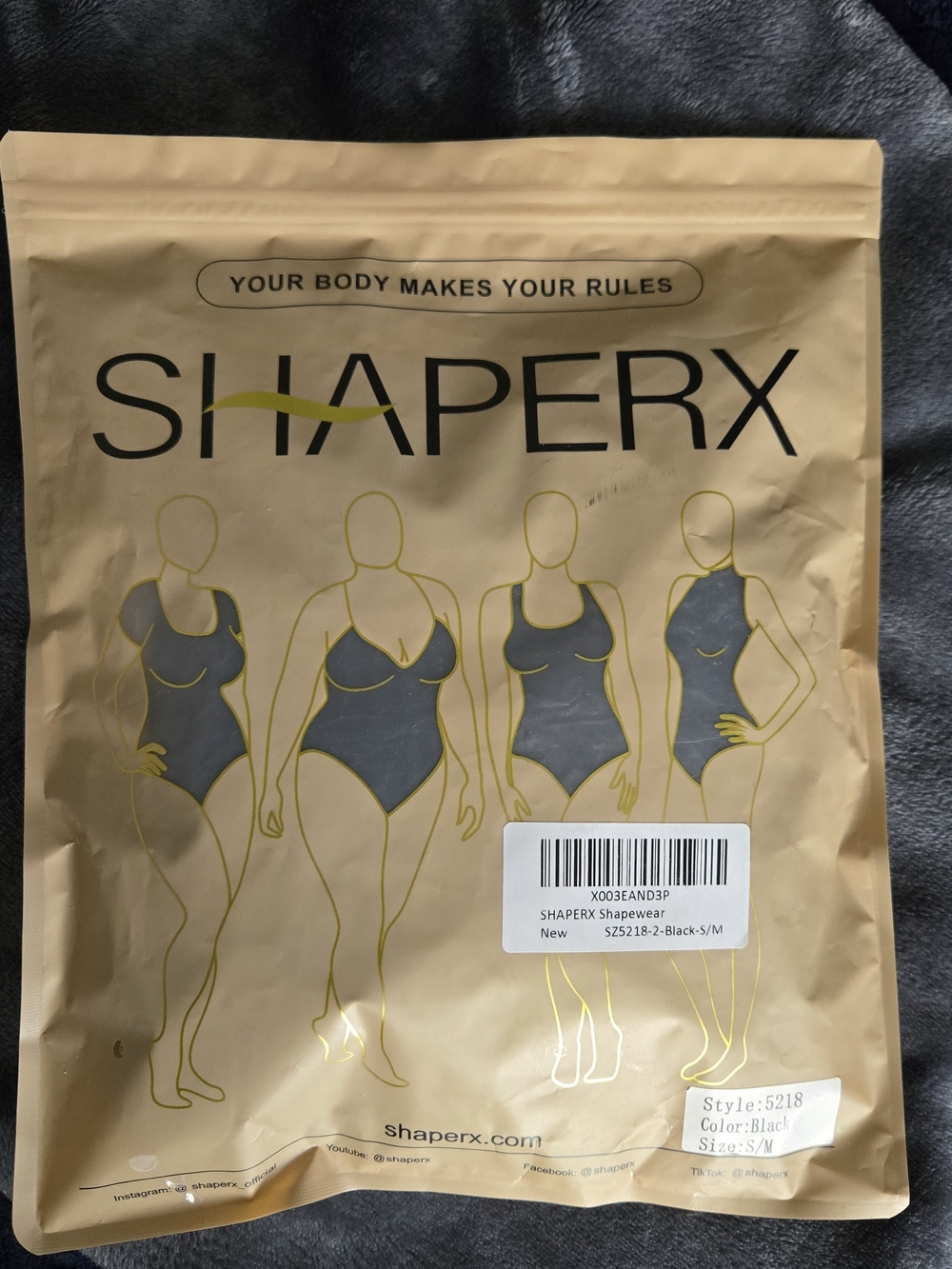 Women's Black Shapewear Bodysuit